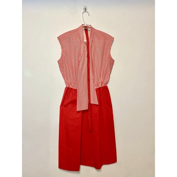 Vintage Beeqe Red & White Stripe Belted Dress - Picture 4 of 8